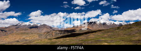 Indien, Himachal Pradesh, Spiti, Langza, schneebedeckten Berge, Panorama Stockfoto