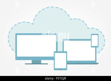 Cloud-computing-Technologie Stock Vektor