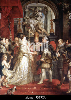 Rubens - die Ehe von Marie de Medici und Henri IV in Florenz Stockfoto