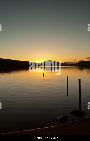 Sonnenuntergang auf Loch Rannoch Stockfoto