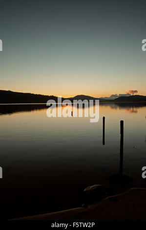 Sonnenuntergang auf Loch Rannoch Stockfoto