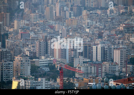 Beirut Libanon, UK. 9. November 2015. Libanesischen Hauptstadt Beirut erstrahlt in Nachmittagssonne auf einem milden Herbsttag Credit: Amer Ghazzal/Alamy Live-Nachrichten Stockfoto