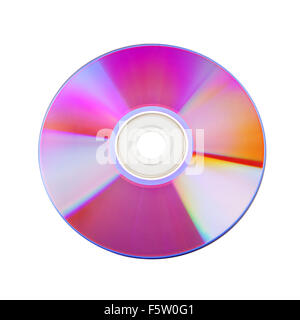 Nahaufnahme von bunten CD isoliert auf weißem baclground Stockfoto