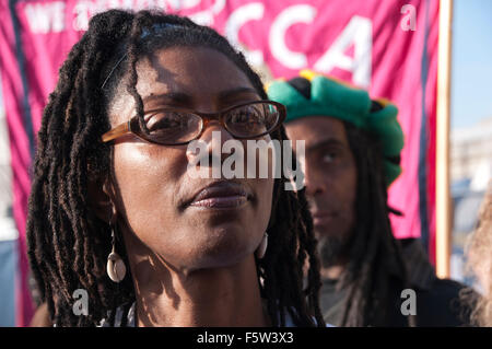 Marcia Rigg Schwester von Sean Rigg in Polizeigewahrsam in 2008 an Freunde und Familien der Verstorbenen in Gewahrsam Kampagne getötet. Stockfoto