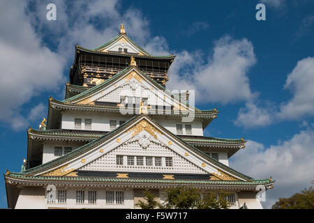 Gesichtspunkt der Burg von Osaka, Osakajo Stockfoto