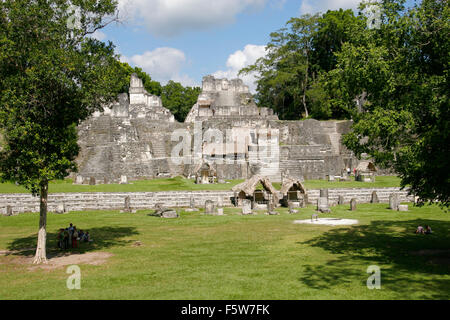 Maya-Pyramide in Tikal in Guatemala, Südamerika Stockfoto