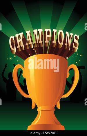 Eine Vektor-Illustration von Champions-Poster-design Stock Vektor