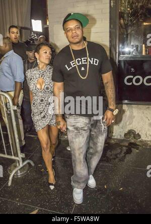 Curtis Young, Sohn von Dr. Dre, und seine Frau Vanessa nach die live bei Cosmo mit Hollywood: Curtis Young, Vanessa jung wo: Los Angeles, California, Vereinigte Staaten von Amerika als: 10 Sep 2015 Stockfoto