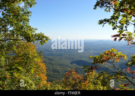 Die Aussicht vom auf Caesars Kopf Berg in South Carolina. Stockfoto