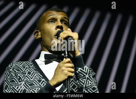 Stromae führt live im Konzert in der James L. Knight Center Featuring: Stromae wo: Miami, Florida, USA bei: 12 Sep 2015 Stockfoto