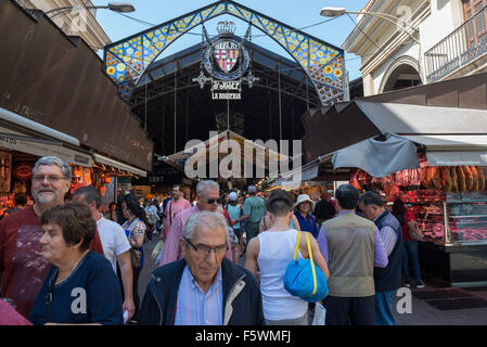 Mercat de Sant Josep De La Boqueria oder einfach genannt la Boqueria - berühmten öffentlichen Markt, Ciutat Vella Bezirk, Barcelona, Spanien Stockfoto