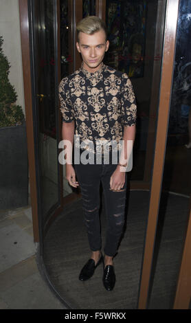 Nikki Grahames "Nikki JYY London" launch Party - Ankünfte mit: Harry Derbidge Where: London, Vereinigtes Königreich bei: 14 Sep 2015 Stockfoto