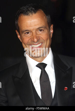 London, UK. 9. November 2015. Jorge Mendes Teilnahme an der Uraufführung von "Ronaldo" at Vue West End, Leicester Square in London, Vereinigtes Königreich. Bildnachweis: Stills Presse/Alamy Live-Nachrichten Stockfoto