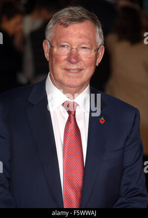 London, UK. 9. November 2015. Sir Alex Ferguson Teilnahme an der Uraufführung von "Ronaldo" at Vue West End, Leicester Square in London, Vereinigtes Königreich. Bildnachweis: Stills Presse/Alamy Live-Nachrichten Stockfoto