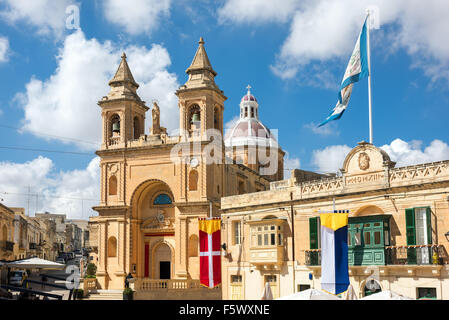 Kirche in Marsaxlokk, Malta, Europa Stockfoto