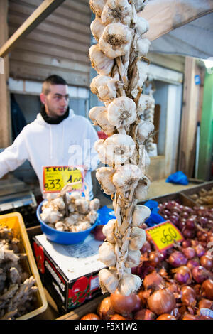 Die lebendige Zentralmarkt in Athen, Griechenland. Stockfoto