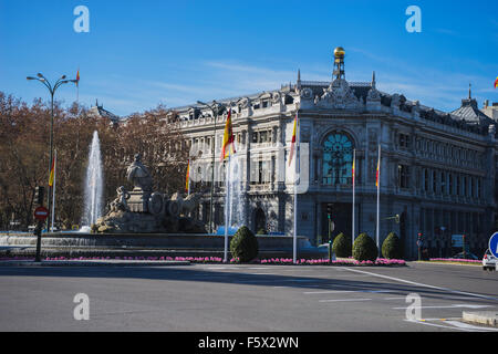 Bank von Spanien in madrid Stockfoto