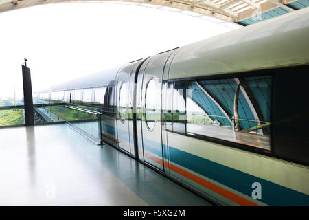 Die Magnetschwebebahn in Shanghai. Stockfoto