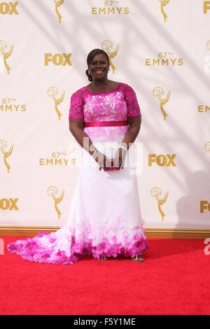 67. Primetime Emmy Awards Ankünfte mit: GrEStG wo: Los Angeles, California, Vereinigte Staaten von Amerika bei: 21 Sep 2015 Stockfoto