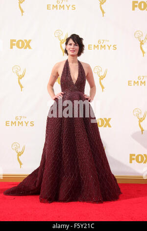 67. Primetime Emmy Awards Ankünfte mit: Lena Headey wo: Los Angeles, California, Vereinigte Staaten von Amerika bei: 21 Sep 2015 Stockfoto