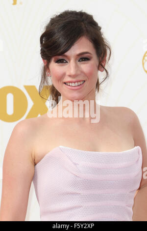 67. annual Emmy Awards im Microsoft-Theater mit: Yael Stein wo: Los Angeles, California, Vereinigte Staaten von Amerika als: 20 Sep 2015 Stockfoto