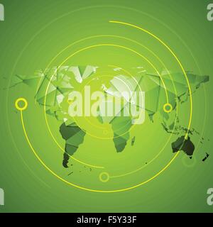 Abstrakte hell grüne High-Tech-Hintergrund. Vektor-Design-illustration Stock Vektor