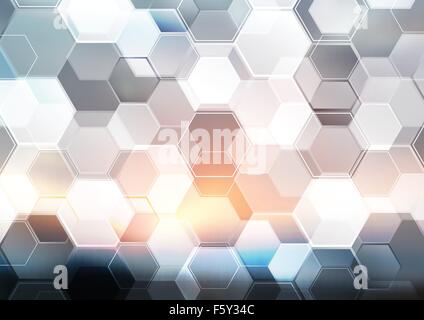 Abstrakte moderne Tech-Sechseck-Textur-Design. Vektor-Hintergrund Stock Vektor