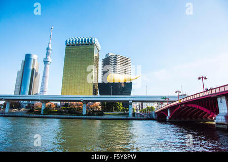 Tokyo Skytree und Asahi Bier Gebäude, Tokyo, Japan Stockfoto