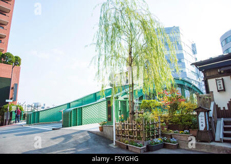 Yanagibashi Brücke, Kanda River, Chuo-Ku, Tokyo, Japan Stockfoto