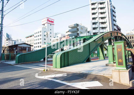 Yanagibashi Brücke, Kanda River, Chuo-Ku, Tokyo, Japan Stockfoto