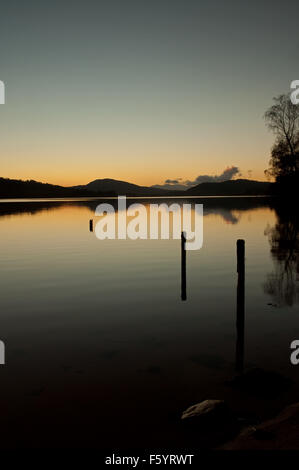 Sonnenuntergang auf Loch Rannoch Stockfoto