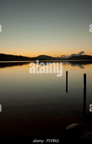 Sonnenuntergang auf Loch Rannoch Stockfoto