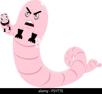 Eine Vektor-Illustration von zwei fuhren böse Wurm mit Handschuhen. Stock Vektor