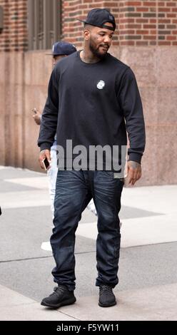 Jayceon Terrell Taylor aka das Spiel verlassen Z100 Featuring: The Game, Jayceon Terrell Taylor wo: Manhattan, New York, USA bei: 22 Sep 2015 Stockfoto