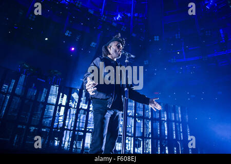 Die Weeknd, die live auf Apple Music Festival im Roundhouse-Featuring: The Weeknd, Abel Tesfaye wo: London, Vereinigtes Königreich bei: 23 Sep 2015 Stockfoto