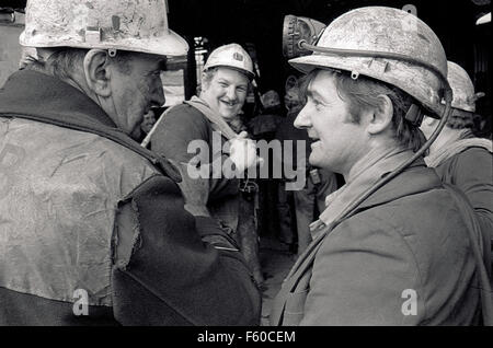 Bergleute wurden einem gemeinsamen Standort in South Wales Tälern, aber jetzt sind sie eine Rasse, die selten in die Kohlenreviers. Stockfoto