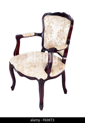 Retro-Stuhl isoliert auf weißem Hintergrund Stockfoto