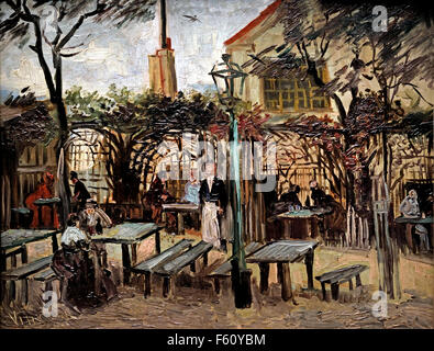 Terrasse eines Cafes auf Montmartre (La Guinguette) 1886 Vincent van Gogh 1853-1890 Niederlande Niederlande Stockfoto