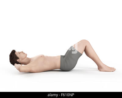 Bewegung Abbildung - Seite crunch Stockfoto