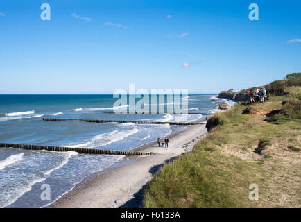 Hohen Ufer, Buhnen in Ahrenshoop, Fischland, Fischland-Zingst, Ostsee, Mecklenburg-Western Pomerania, Deutschland Stockfoto