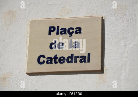 Placa De La Catedral in Dalt Vila, Ibiza Spanien Stockfoto