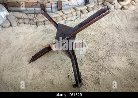 Tschechische Igel in der Musée du Débarquement Utah Beach, zweiten Weltkrieg Museum in Sainte-Marie-du-Mont, Normandie, Frankreich Stockfoto