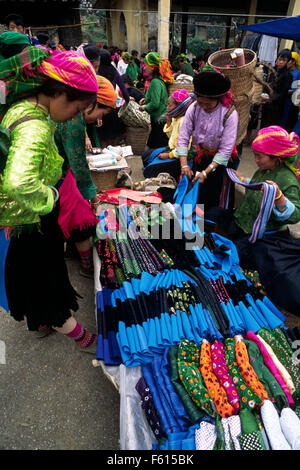 Vietnam, Provinz Ha Giang, Dong Van Market, ethnische Minderheit H'mong Stockfoto