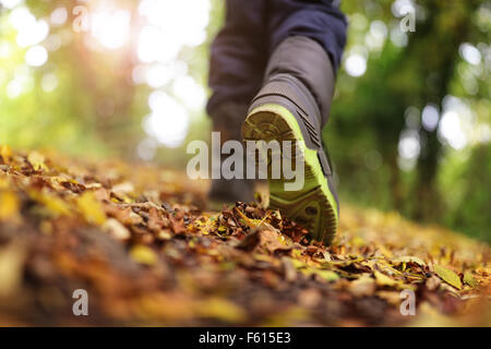 Wandern im Herbst und winter Stockfoto