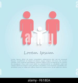 Familie Infografik Entwurfsvorlage, Vektor, EPS10 Stock Vektor