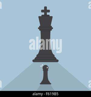 Bauer Schach Angst vor König Schach, Vektor, EPS10 Stock Vektor