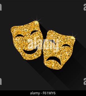 Komödie und Tragödie Masken Stock Vektor