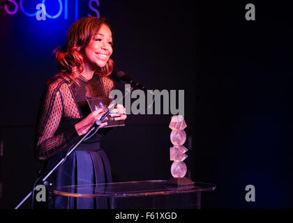 Nominierungen für die MOBO Awards werden am Londoner Ronnie Scotts Featuring angekündigt: Sarah-Jane Crawford wo: London, Vereinigtes Königreich bei: 30 Sep 2015 Stockfoto