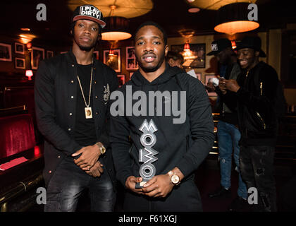 Nominierungen für die MOBO Awards werden am Londoner Ronnie Scotts Featuring angekündigt: Krept & Konan wo: London, Vereinigtes Königreich bei: 30 Sep 2015 Stockfoto