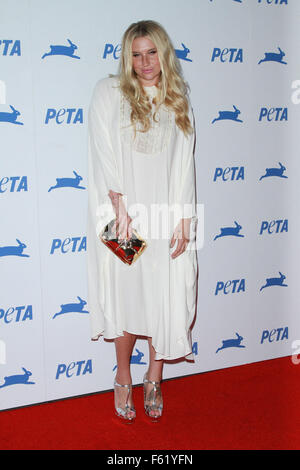 PETA 35th Anniversary Bash am Hollywood Palladium Featuring statt: Kesha wo: Los Angeles, California, Vereinigte Staaten von Amerika als: 30 Sep 2015 Stockfoto